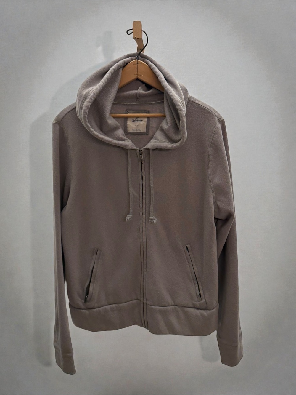aerie Women's Zip-Up Hooded Sweater – Taupe
